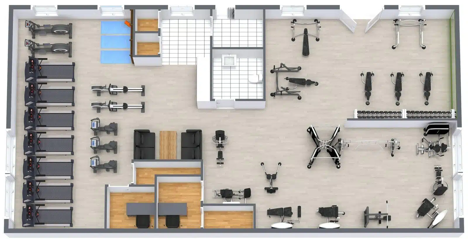 Fitness Gym Layout 3D